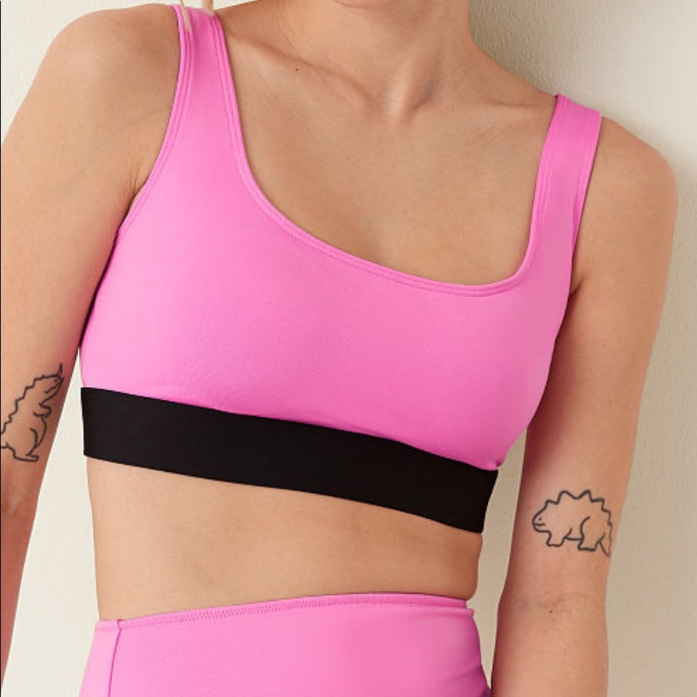 Pink Victoria’s Secret Gym To Swim Square Neck Top